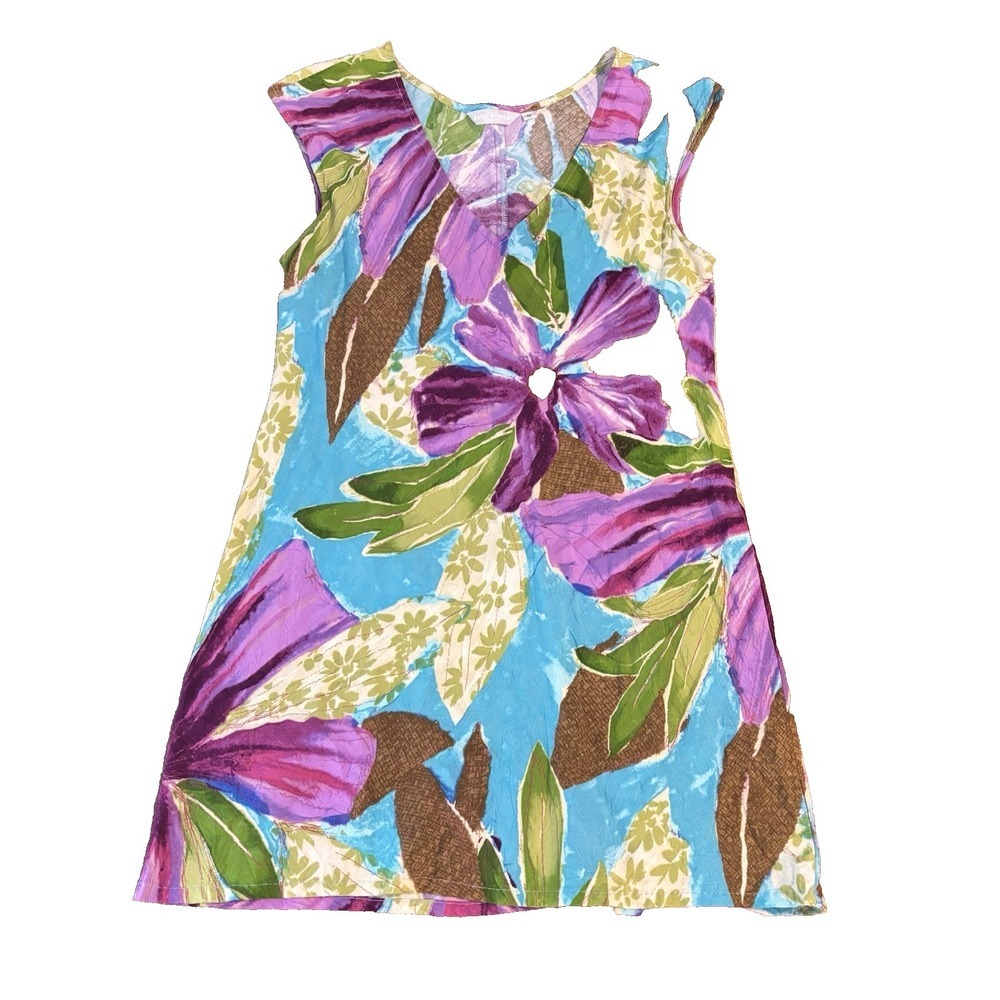 Jams World Shift Dress Womens Small Jackie Flower Song Beach Resort Vacation